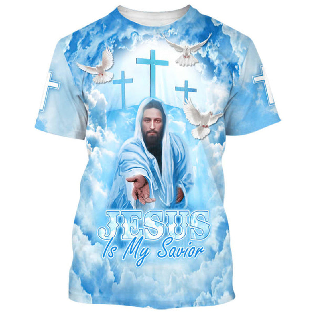 FUNSTUFFPRINT Jesus Christ Is My Savior Christian 3D T-shirt