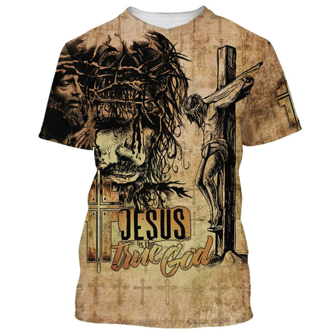 FUNSTUFFPRINT Jesus Christ Is The One True God Christian 3D T-shirt