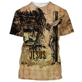 FUNSTUFFPRINT Jesus Christ Is The One True God Christian 3D T-shirt