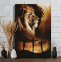 Jesus Christ Jesus On The Cross The Lion Of Judah Jesus Is King Canvas Posters - Christian Wall Posters - Religious Wall Decor