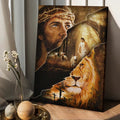 Jesus Christ The Lion Of Judah The Lamb Of God Canvas Posters - Christian Wall Posters - Religious Wall Decor