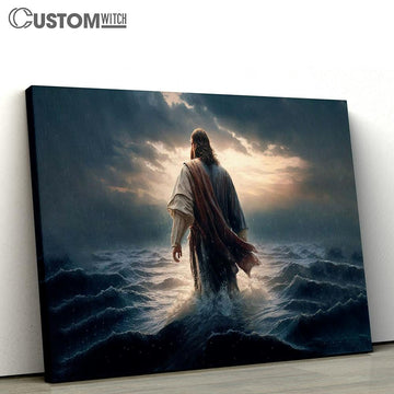 Jesus Christ Walking On Water Canvas Art - Jesus Christ Picture - Christian Home Decor
