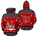 FUNSTUFFPRINT 3D Jesus Christmas All Over 3D Hoodie and Zip Hoodie