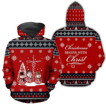 FUNSTUFFPRINT 3D Jesus Christmas All Over 3D Hoodie and Zip Hoodie