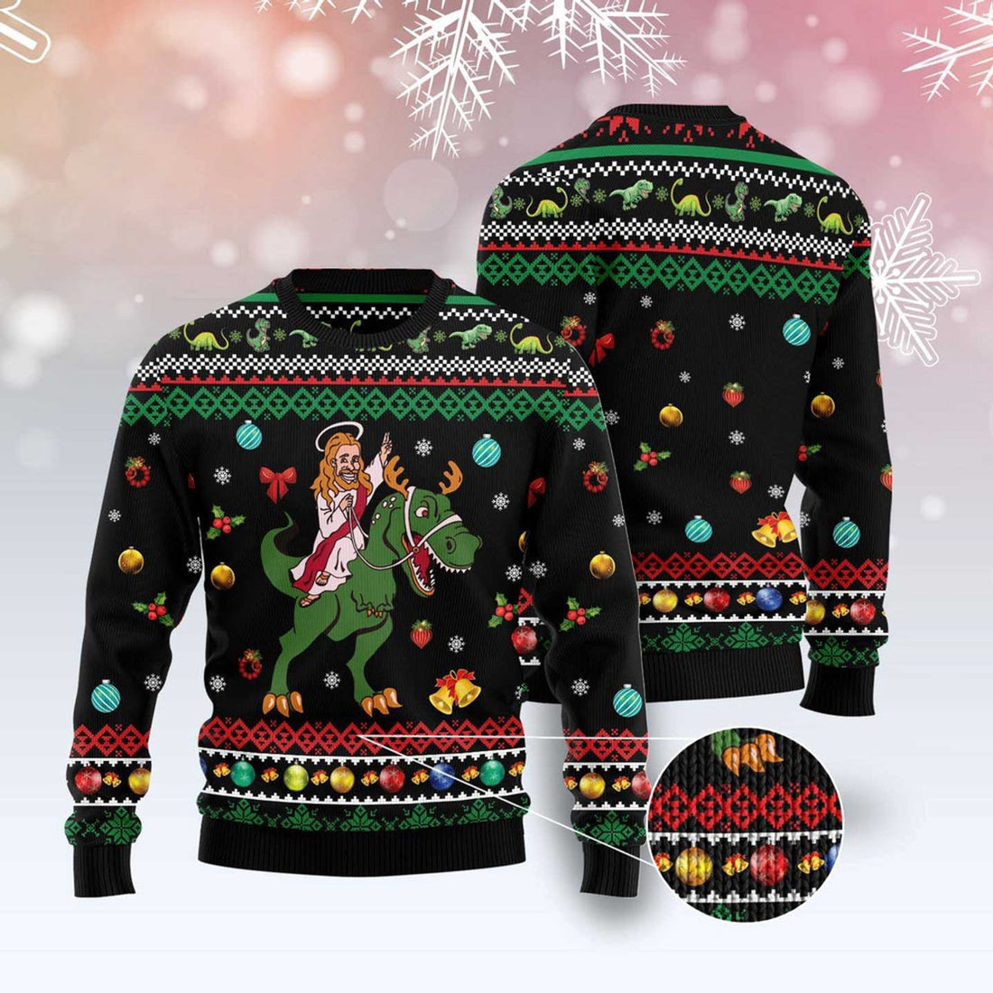 FUNSTUFFPRINT Jesus Christmas Ugly Christmas Sweater, Christmas Sweater, Ugly Sweater, Funny Xmas Sweaters Ugly Sweater
