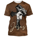 FUNSTUFFPRINT Jesus Cross Christian 3D T-shirt
