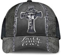 FUNSTUFFPRINT Jesus Cross Faith Over Fear All Over Print Baseball Cap - Christian Hats For Men Women
