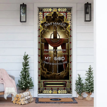 Jesus Cross Way Maker Miracle Worker Door Cover, Christian Door Decor, Door Christian Church, Christian Door Plaques