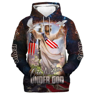 FUNSTUFFPRINT 3D Jesus Dove 3D Hoodie and Zip Hoodie
