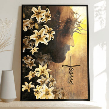 Jesus Flower Of Faith Canvas Posters - Christian Wall Posters - Religious Wall Decor