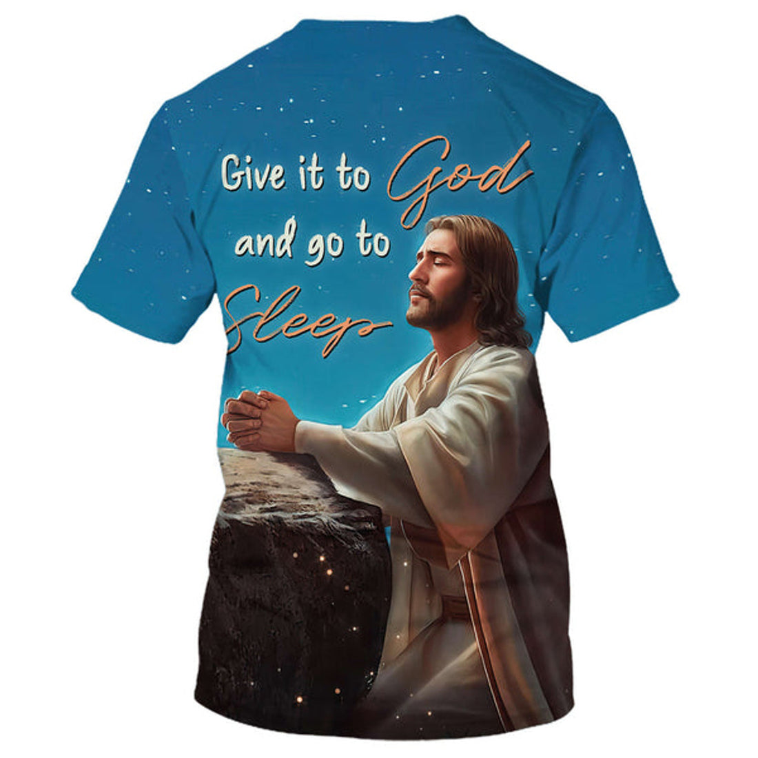 FUNSTUFFPRINT Jesus Give It To God And Go To Sleep Christian 3D T-shirt