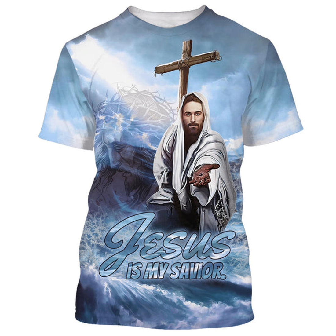 FUNSTUFFPRINT Jesus Give Me Hand Shirts - Jesus Is My Savior 3D All Over Printed Shirt for Men and Women 3D T-shirt