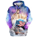 FUNSTUFFPRINT 3D Jesus Hands Holding Earth 3D Hoodie and Zip Hoodie
