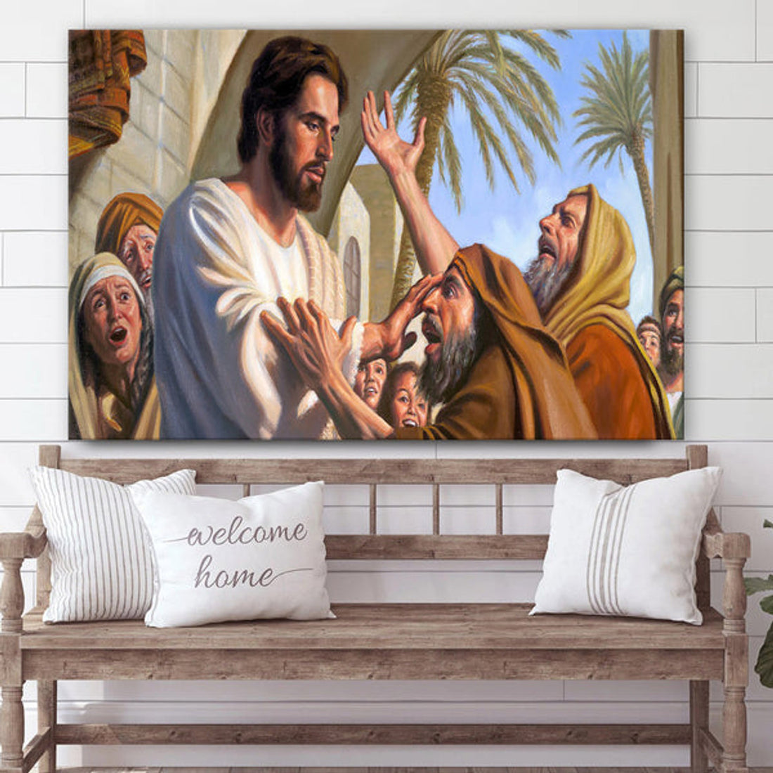 Jesus Healing Canvas Pictures - Jesus Christ Canvas Art - Christian Wall Canvas