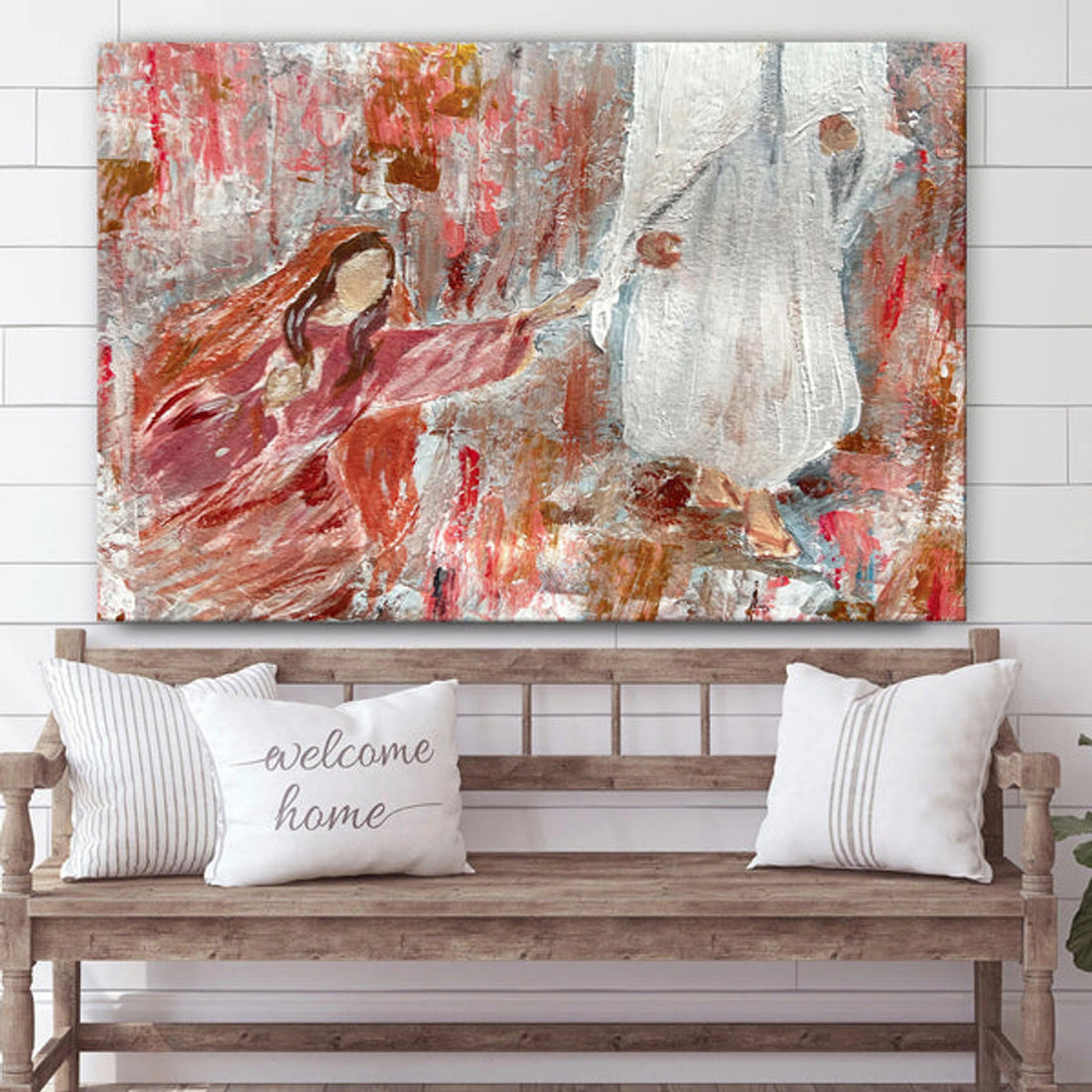 Jesus Healing The Bleeding Woman Canvas Posters - Christian Wall Art 