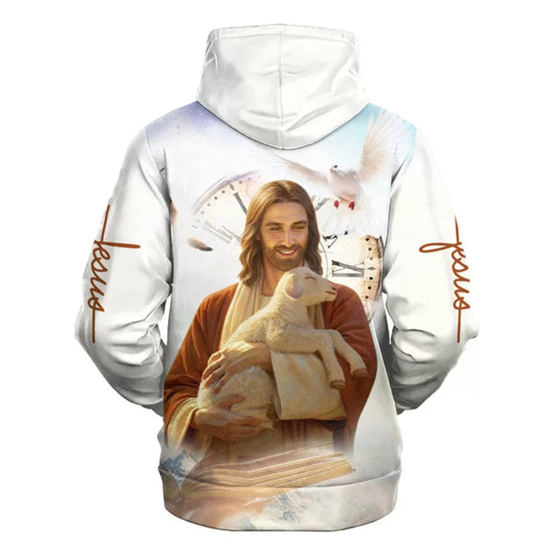 FUNSTUFFPRINT 3D Jesus Holding Lamb Hoodie Jesus Is My Savior Hoodies Jesus Hoodie Men & Women Christian 3D Hoodie and Zip Hoodie