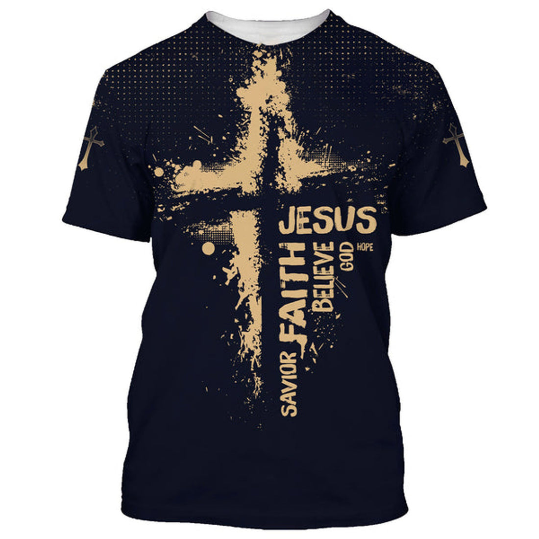 FUNSTUFFPRINT Jesus Hope God Believe Faith Savior Christian 3D T-shirt