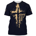 FUNSTUFFPRINT Jesus Hope God Believe Faith Savior Christian 3D T-shirt