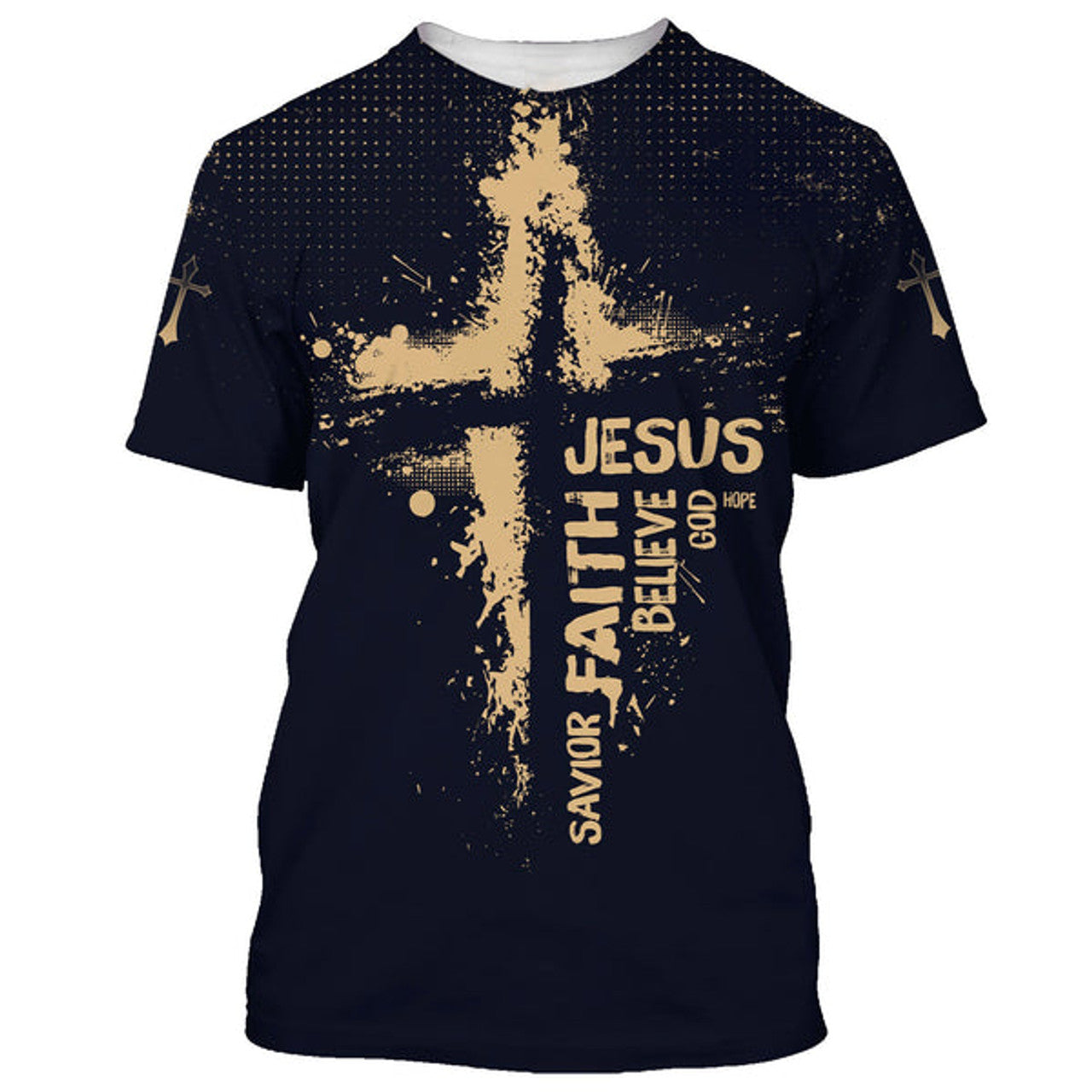 FUNSTUFFPRINT Jesus Hope God Believe Faith Savior Christian 3D T-shirt