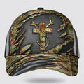 FUNSTUFFPRINT Jesus Hunting Fishing Camo Baseball Cap - Christian Hats for Men and Women