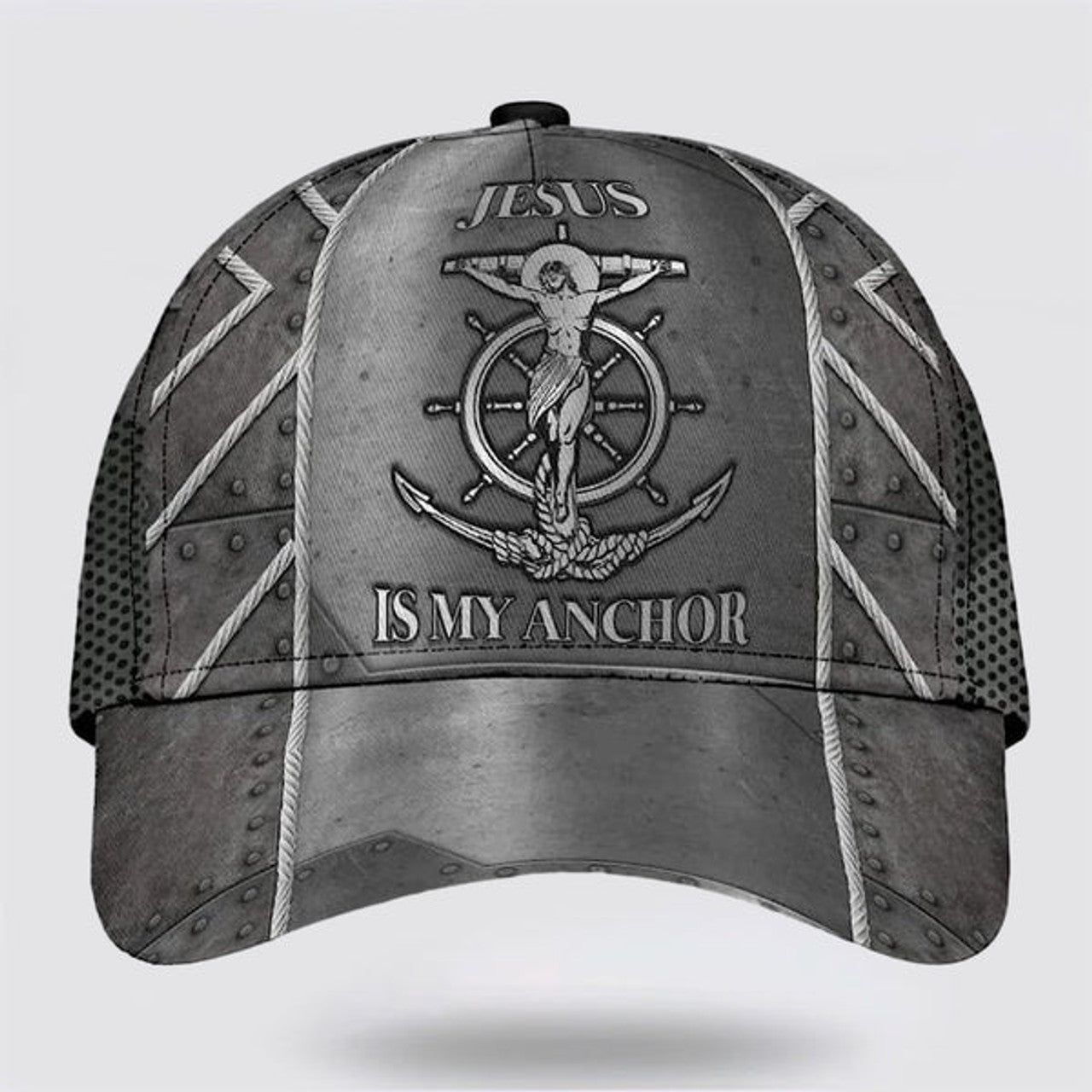 FUNSTUFFPRINT Jesus Is My Anchor Baseball Cap - Christian Hats for Men and Women