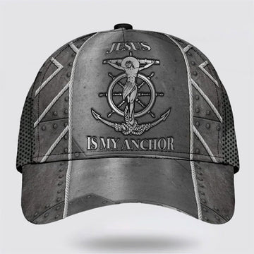 FUNSTUFFPRINT Jesus Is My Anchor Baseball Cap - Christian Hats for Men and Women