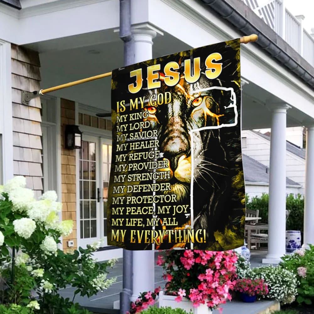 Jesus Is My Everything House Flags, Christian Flag, Scripture Flag, Garden Banner