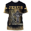 FUNSTUFFPRINT Jesus Is My God My King My Lord 3D T-Shirts - Christian Shirts For Men&Women 3D T-shirt