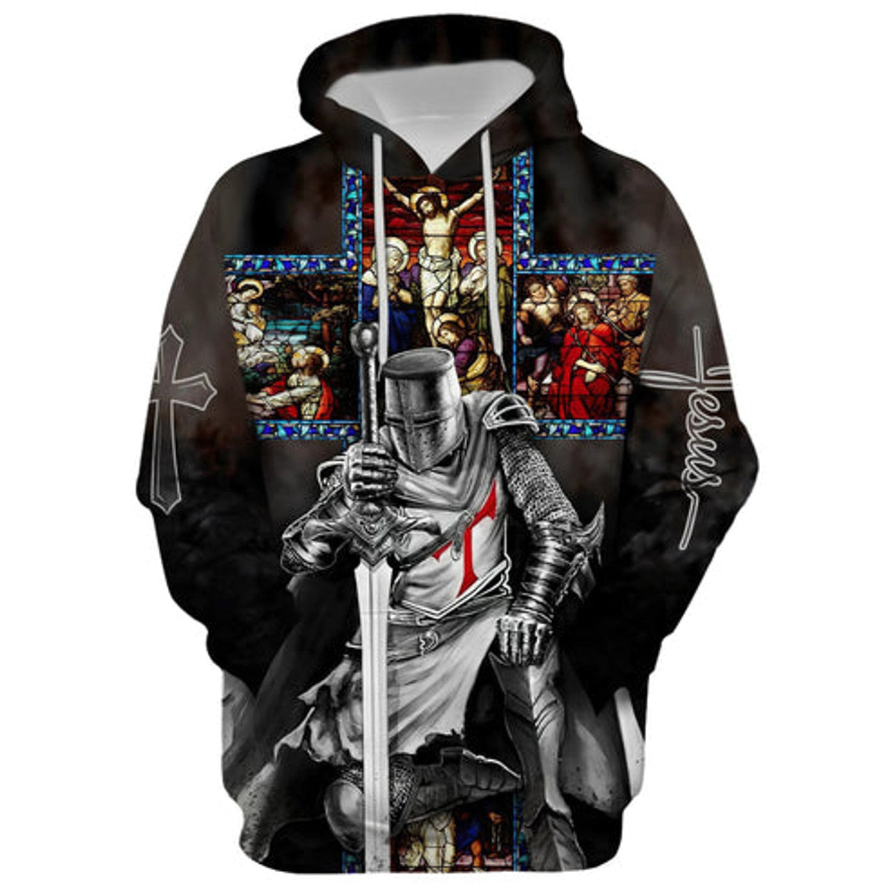FUNSTUFFPRINT 3D Jesus Is My God My King My Lord My Savior 3D Hoodie and Zip Hoodie