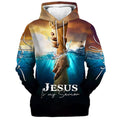 FUNSTUFFPRINT Jesus Is My Savior Hoodie Take My Hand God 3d Hoodies Jesus Hoodie Men & Women Christian 3D Hoodie and Zip Hoodie