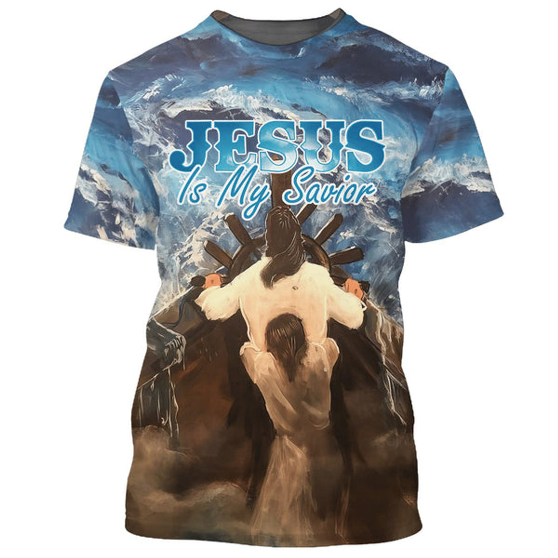 FUNSTUFFPRINT Jesus Is My Savior 3D All Over Printed Shirt for Men and Women 3D T-shirt