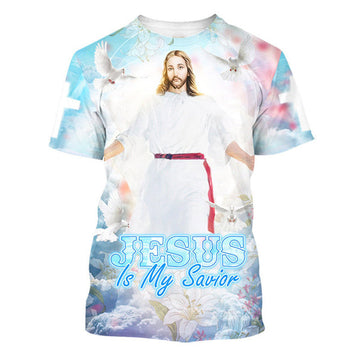 FUNSTUFFPRINT Jesus Is My Savior Eagle Christian 3D T-shirt