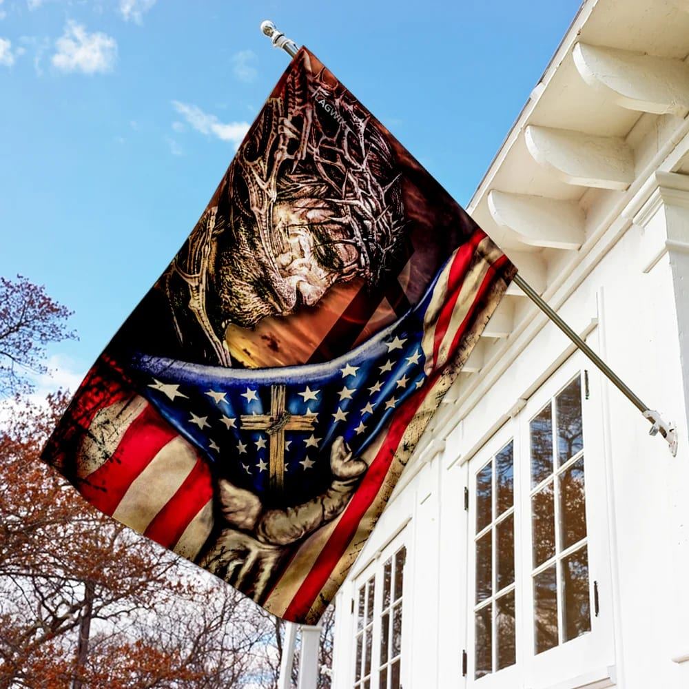 Jesus Is My Savior House Flag, Christian Flag, Christian Flag, Scripture Flag, Garden Banner
