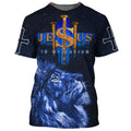 FUNSTUFFPRINT Jesus Is My Savior Lion 3D T-Shirts - Christian Shirts For Men&Women 3D T-shirt