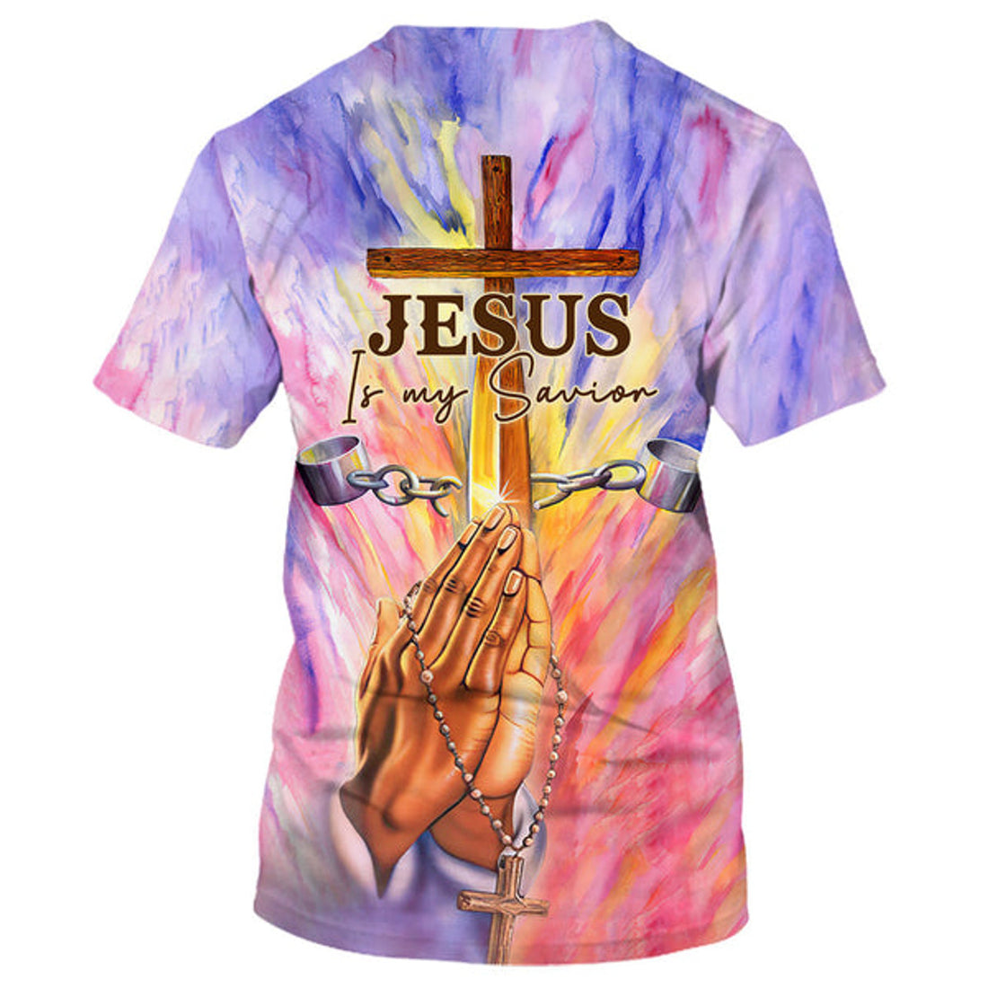 FUNSTUFFPRINT Jesus Is My Savior Pray Christian 3D T-shirt