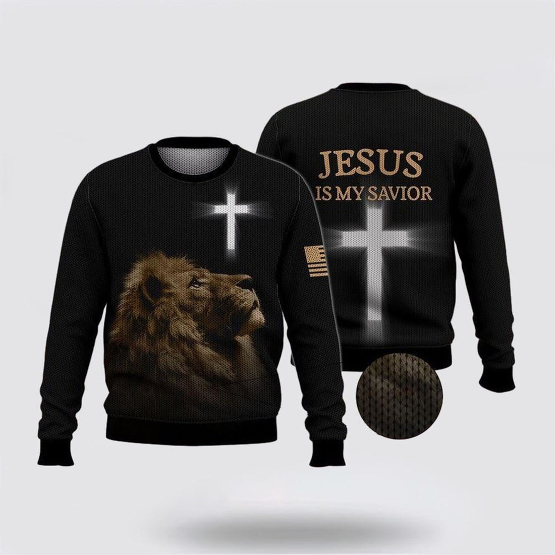 FUNSTUFFPRINT Jesus Is My Savior Ugly Christmas Sweater For Men & Women Adult – Gifts For Christians Ugly  Sweater