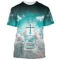 FUNSTUFFPRINT Jesus Is The Key To Heaven But Faith Unlocks The Door Christian 3D T-shirt