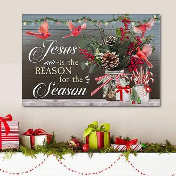 Jesus Is The Reason For Season Christmas Wall Art Canvas Print - Art On Wall - Wall Decorator