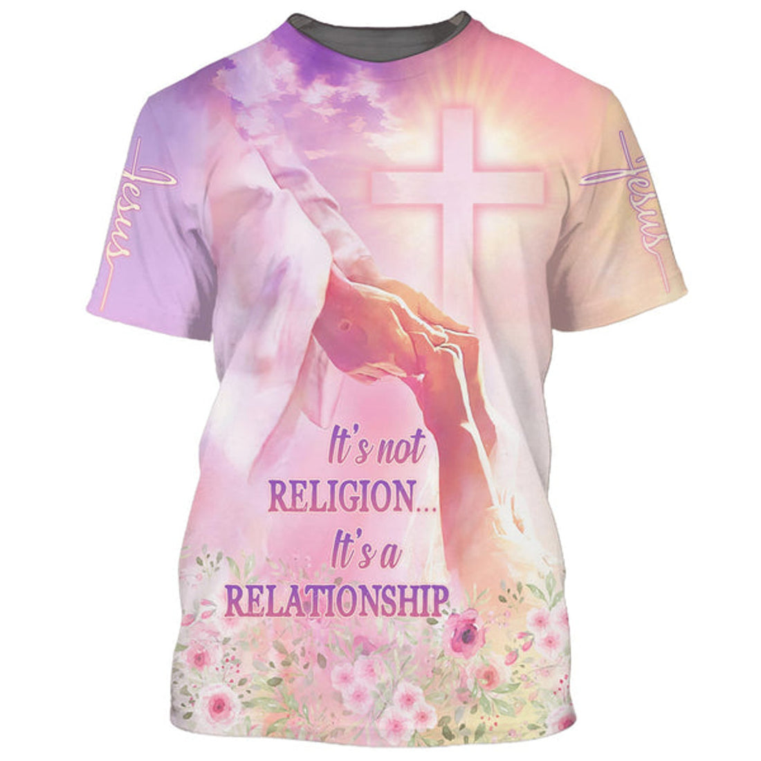 FUNSTUFFPRINT Jesus It's Not Religion It's A Relationship 3D All Over Printed Shirt for Men and Women
 3D T-shirt