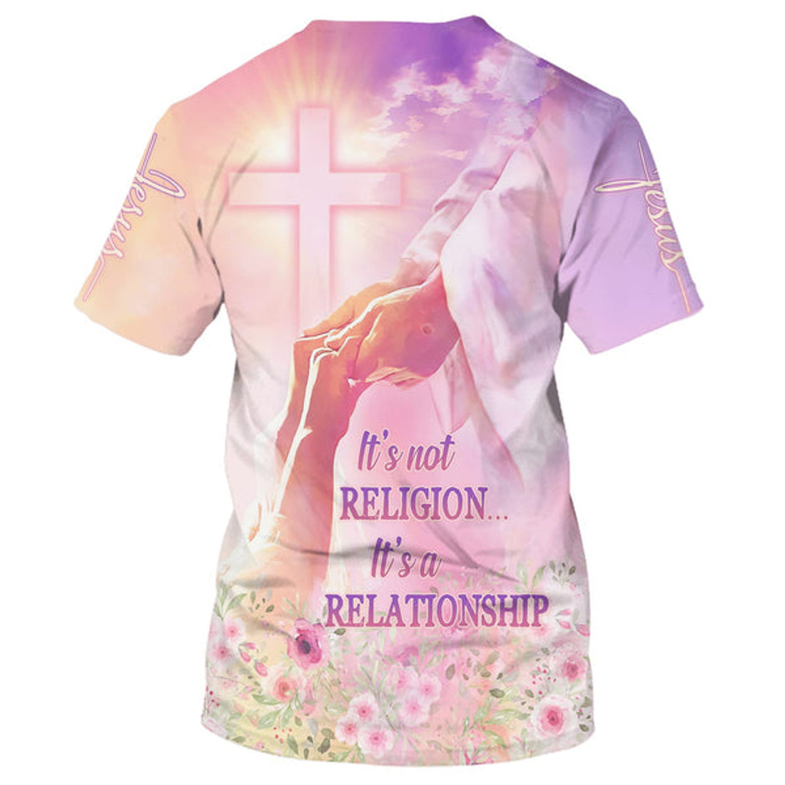 FUNSTUFFPRINT Jesus It's Not Religion It's A Relationship 3D All Over Printed Shirt for Men and Women
 3D T-shirt