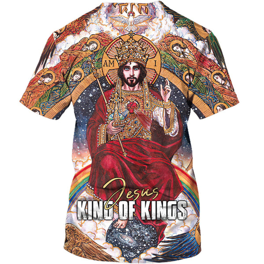 FUNSTUFFPRINT Jesus King Of Kings Christian 3D T-shirt