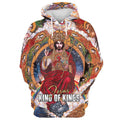 FUNSTUFFPRINT 3D Jesus King Of Kings - The Hand Of Jesus 3D Hoodie and Zip Hoodie
