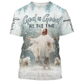 FUNSTUFFPRINT Jesus Is My Savior Shirts - Jesus With His Arms Open 3D All Over Printed Shirt for Men and Women 3D T-shirt