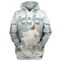 FUNSTUFFPRINT 3D Jesus Lambs God Is Good All The Time 3D Hoodie and Zip Hoodie