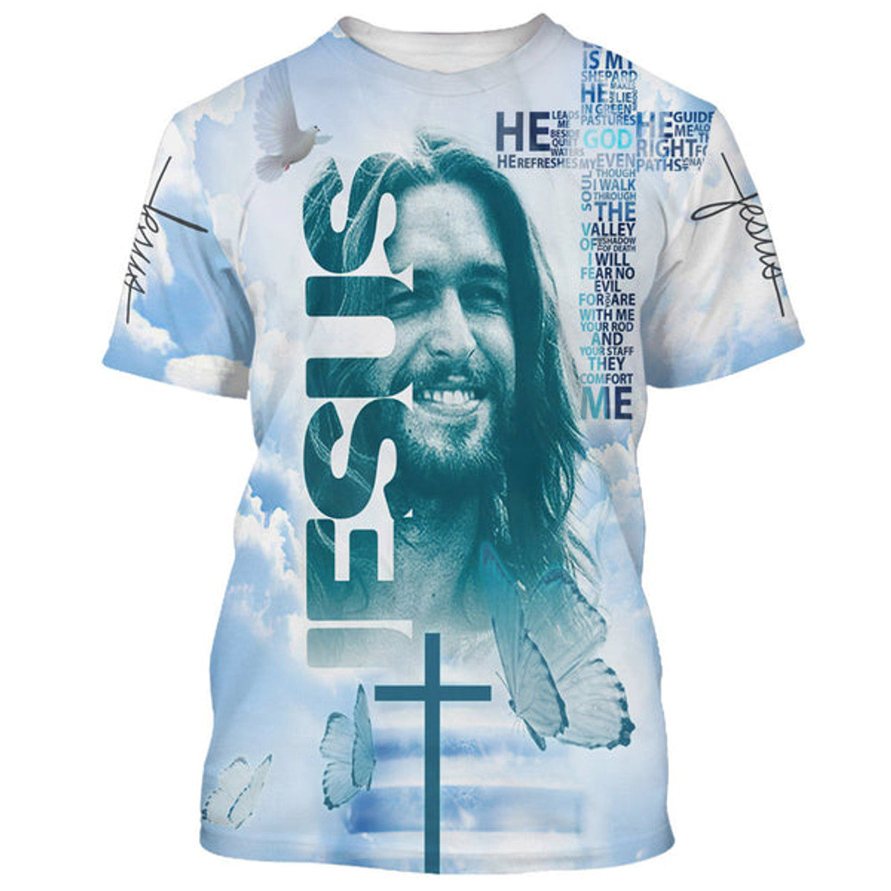 FUNSTUFFPRINT Jesus Laugh Christian 3D T-shirt