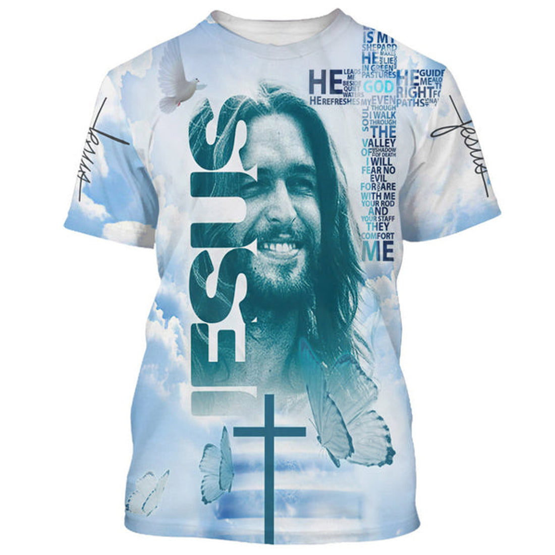 FUNSTUFFPRINT Jesus Laugh Christian 3D T-shirt