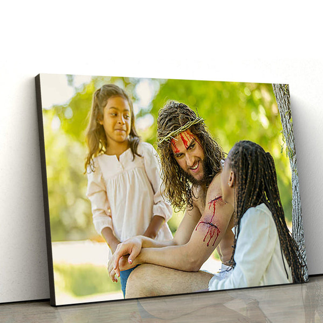 Jesus Lauging Canvas Pictures - Jesus Christ Canvas Art - Christian Wall Canvas