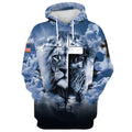 FUNSTUFFPRINT 3D Jesus, Lion And Cross 3D Hoodie and Zip Hoodie