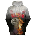FUNSTUFFPRINT 3D Jesus Lion And Lamb - The Hand Of Jesus 3D Hoodie and Zip Hoodie