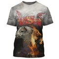FUNSTUFFPRINT Jesus Lion And Sheep 3D All Over Printed Shirt for Men and Women
 3D T-shirt